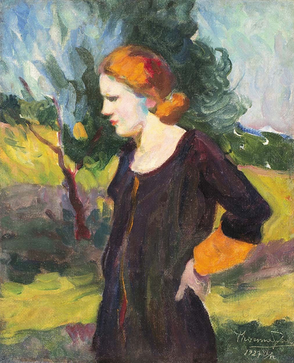 Thorma János (1870-1937) Vöröshajú nő, 1927