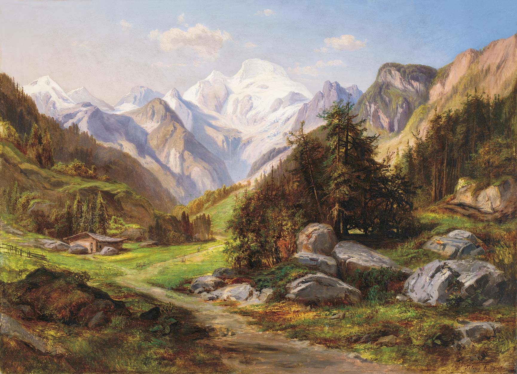 Telepy Károly (1828-1906) In the valley, 1901