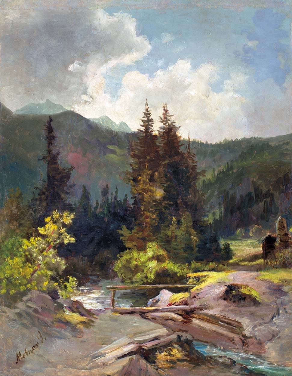 Molnár József (1821-1899) River in the Tatras