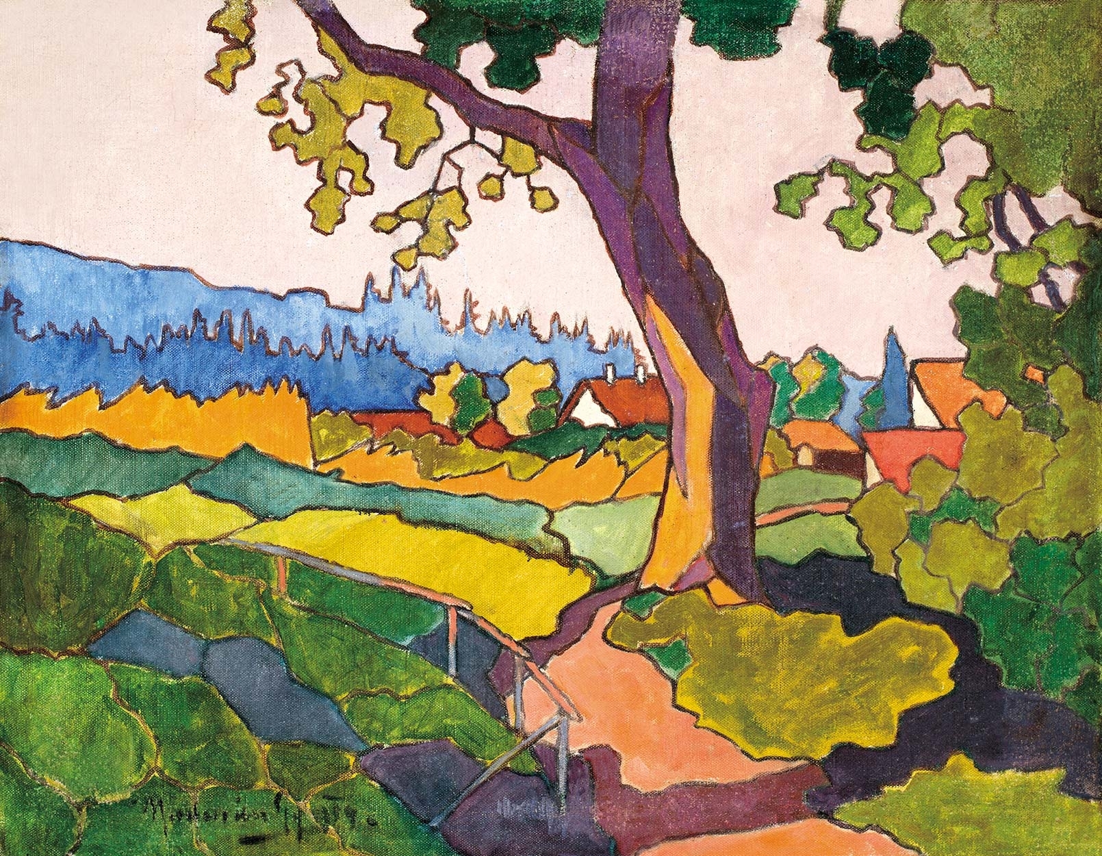 Madarász Gyula (1858-1931) Colourful landscape, 1919