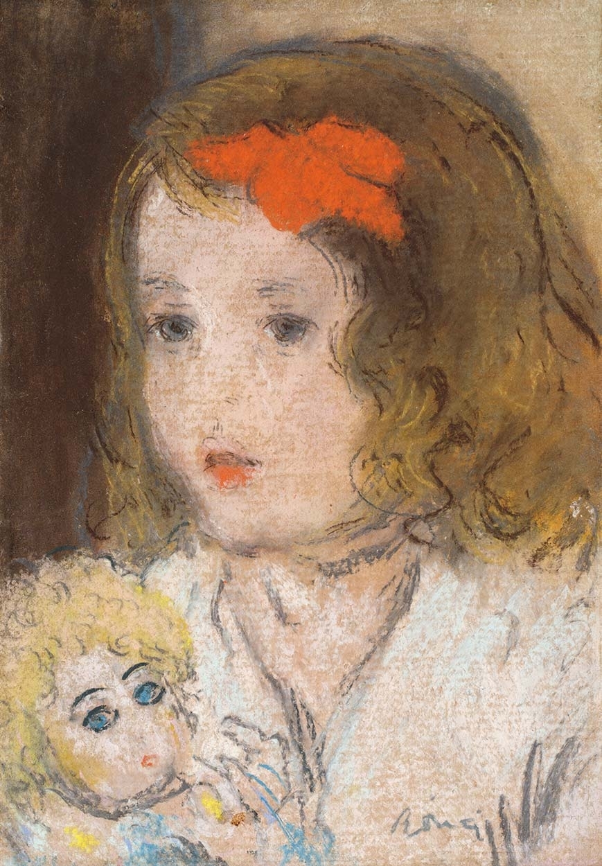 Rippl-Rónai József (1861-1927) Girl with a baby toy, 1906
