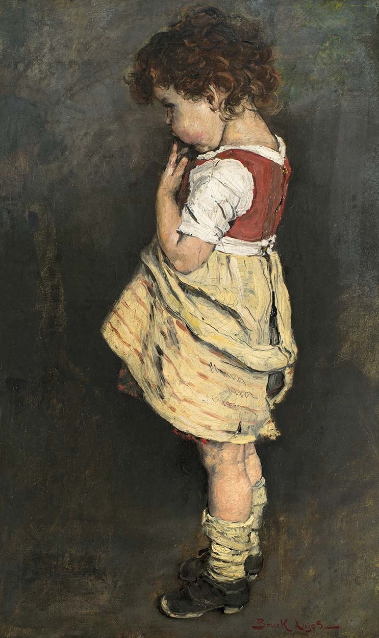 Bruck Lajos (1846-1910) Little girl