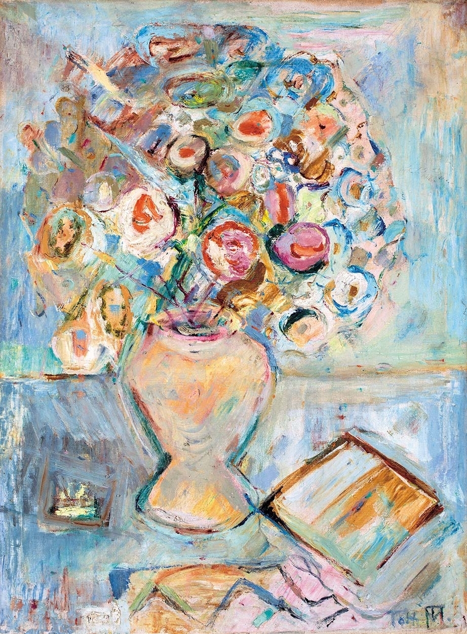 Tóth Menyhért (1904-1980) Still life with flowers
