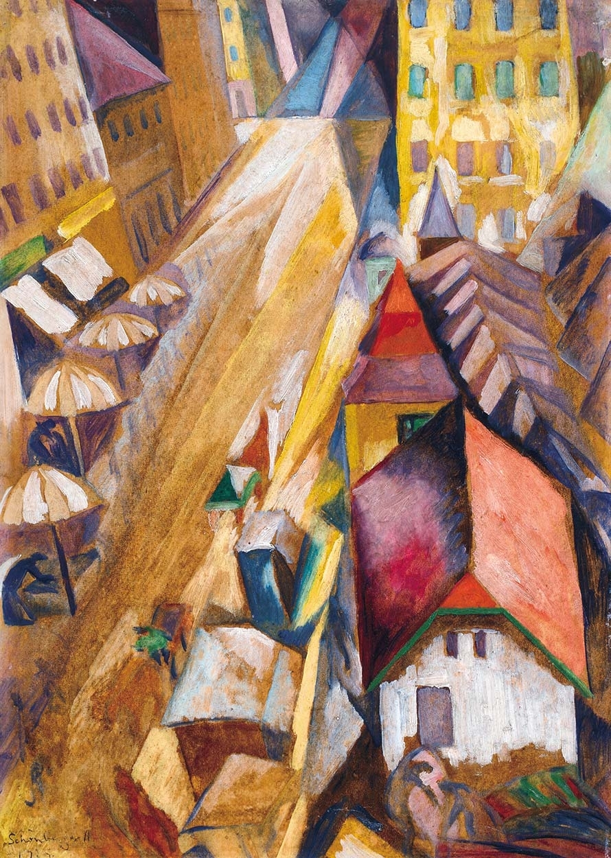 Schönberger Armand (1885-1974) Street detail, 1925