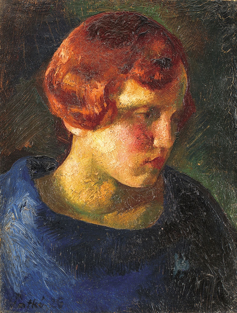 Patkó Károly (1895-1941) Girl with a bob-haircut, 1926