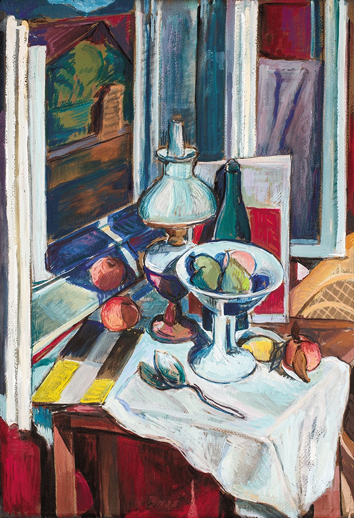 Perlrott-Csaba Vilmos (1880-1955) Still-life by the window