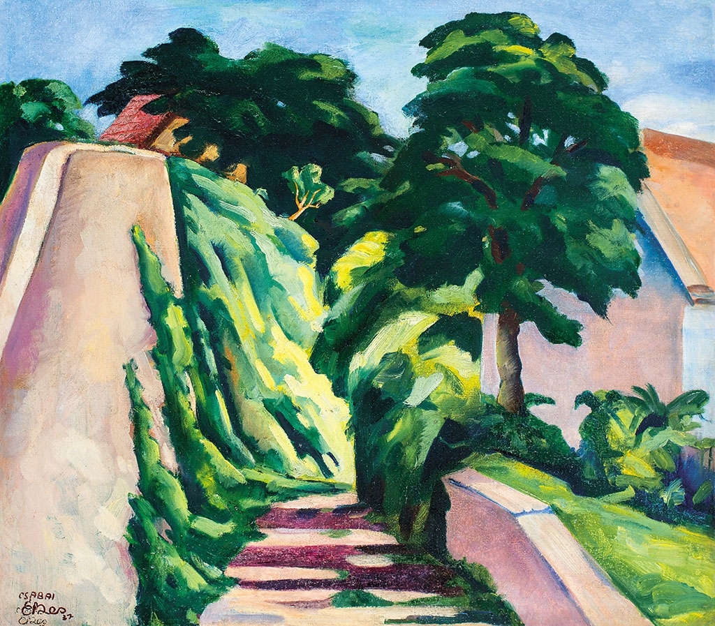 Csabai-Ékes Lajos (1890-1944) Path in the garden, 1937