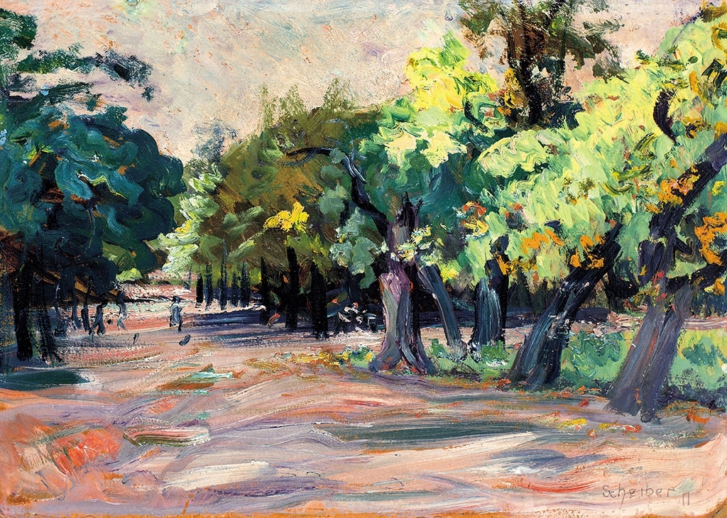 Scheiber Hugó (1873-1950) Path in the garden, 1937