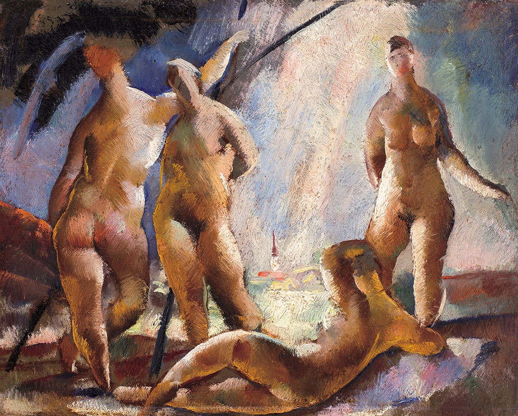 Aba-Novák Vilmos (1894-1941) Nudes outdoors