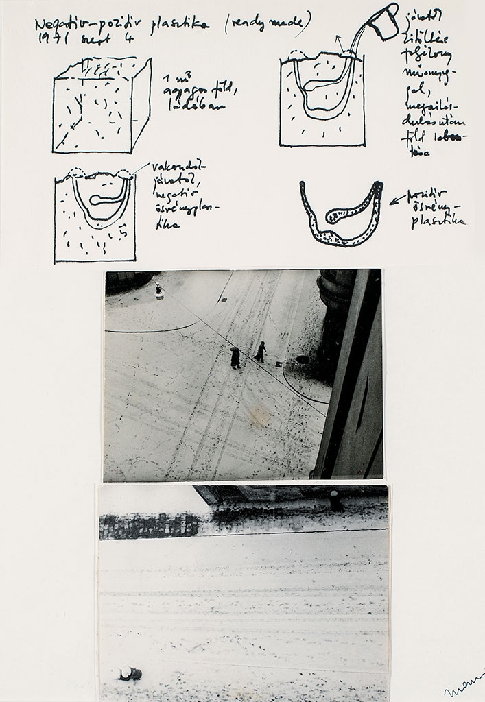 Maurer Dóra (1937-) Negatív-pozitív plasztika, 1971