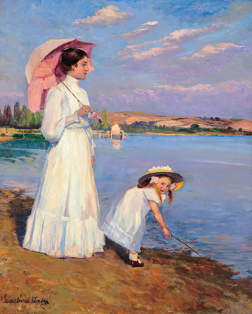 Zemplényi Tivadar (1864-1917) Walk on the riverbank