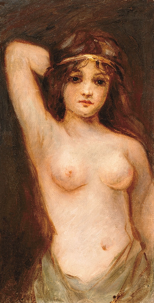 Lotz Károly (1833-1904) Standing nude