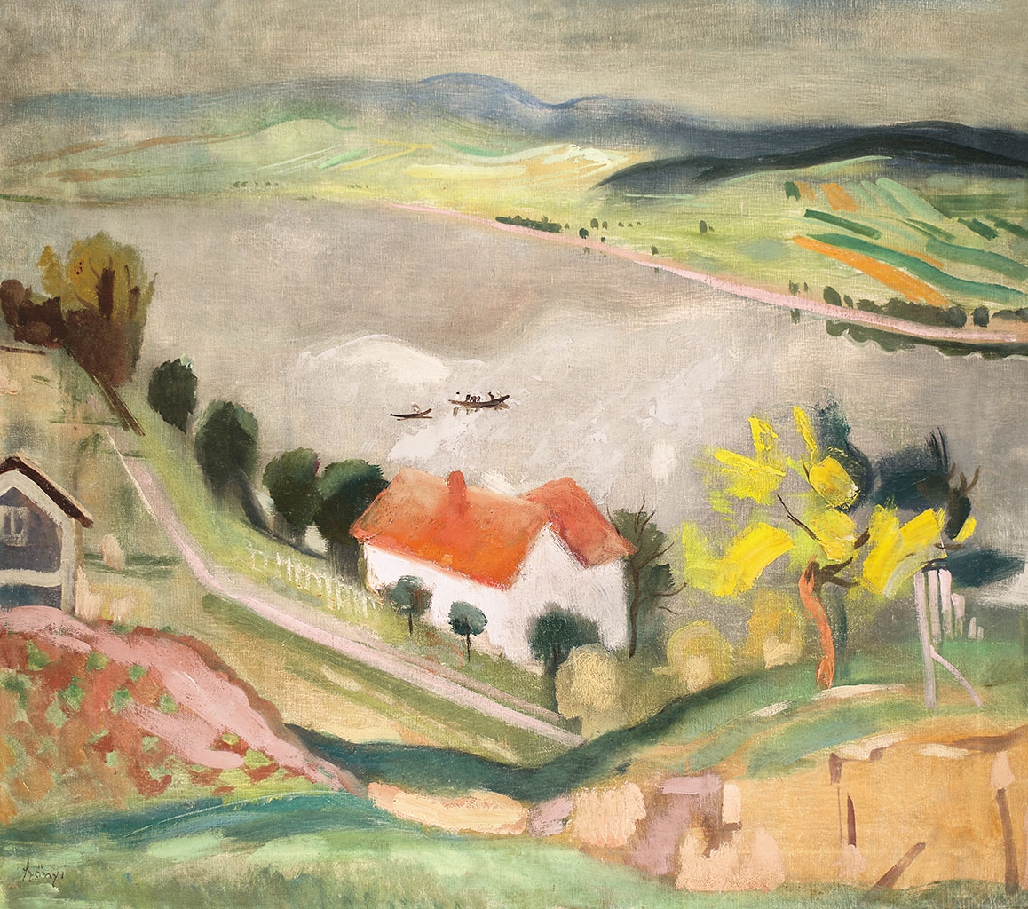 Szőnyi István (1894-1960) A view of the Danube, c.1932