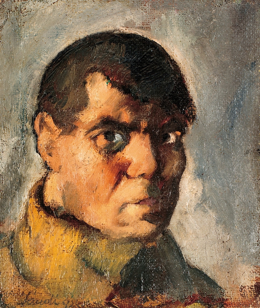 Jándi Dávid (1893-1944) Önarckép, 1924
