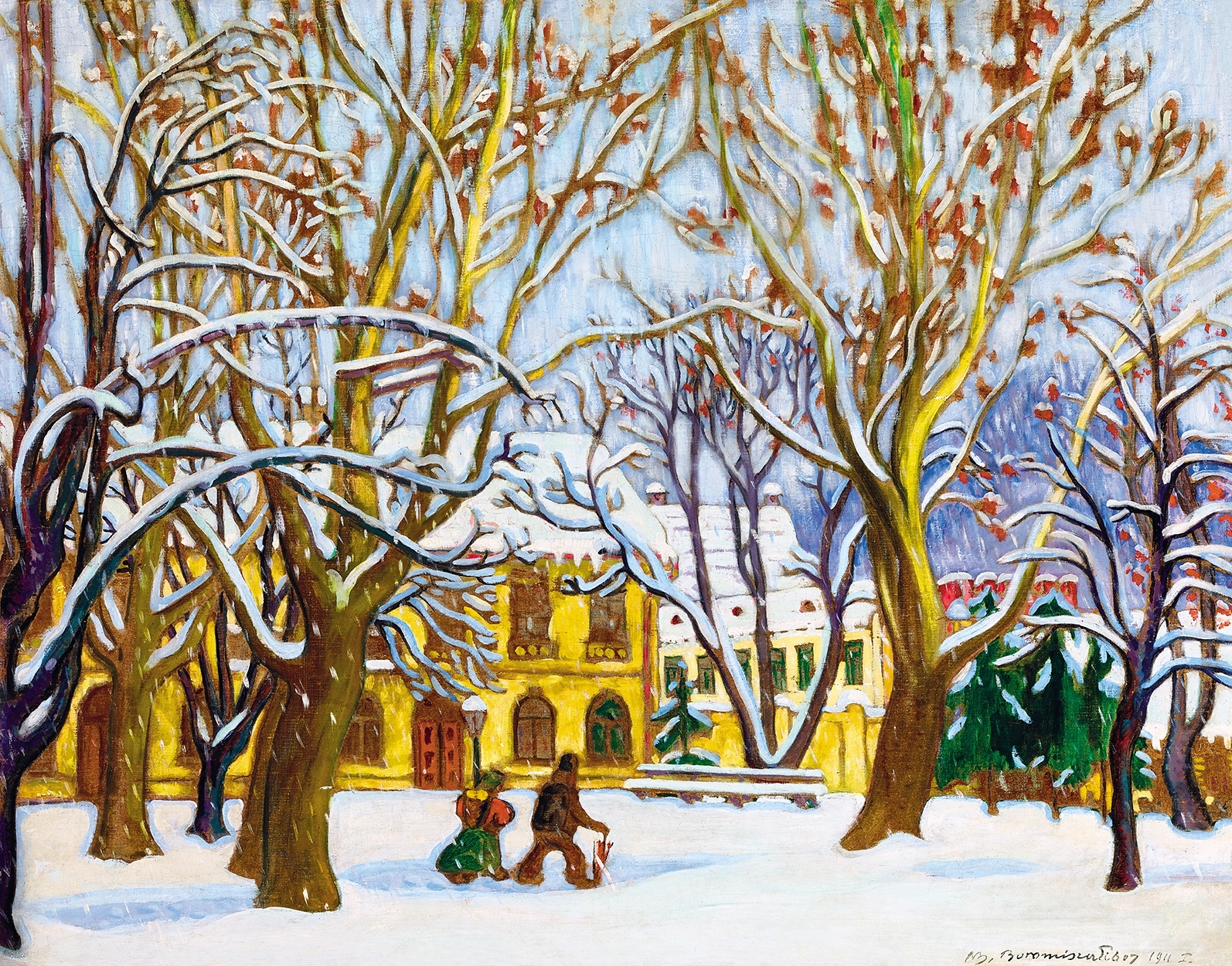 Boromisza Tibor (1880-1960) Nagybányán hull a hó, 1911