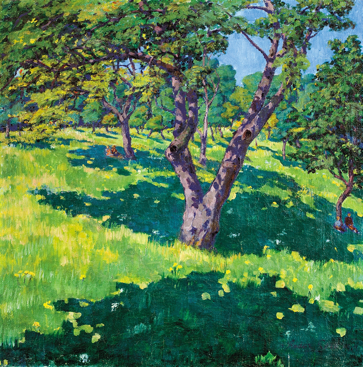 Kádár Géza (1878-1952) Hillside in Spring, 1914