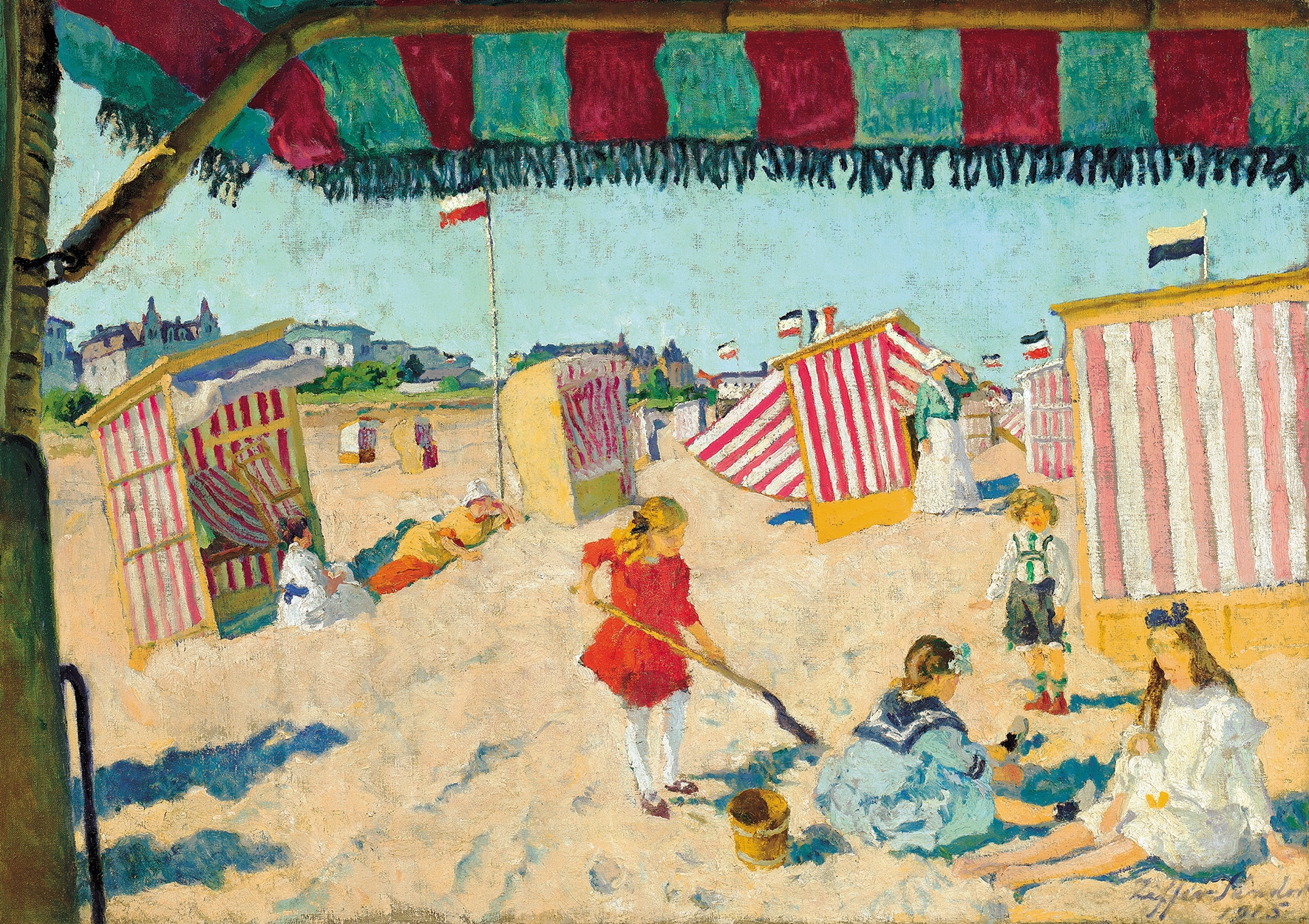 Ziffer Sándor (1880-1962) On the Beach, 1915
