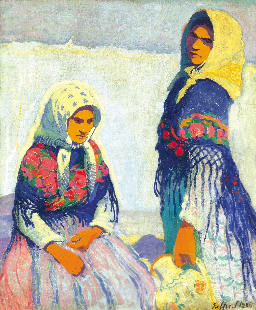 Ziffer Sándor (1880-1962) Women in national costume, 1906
