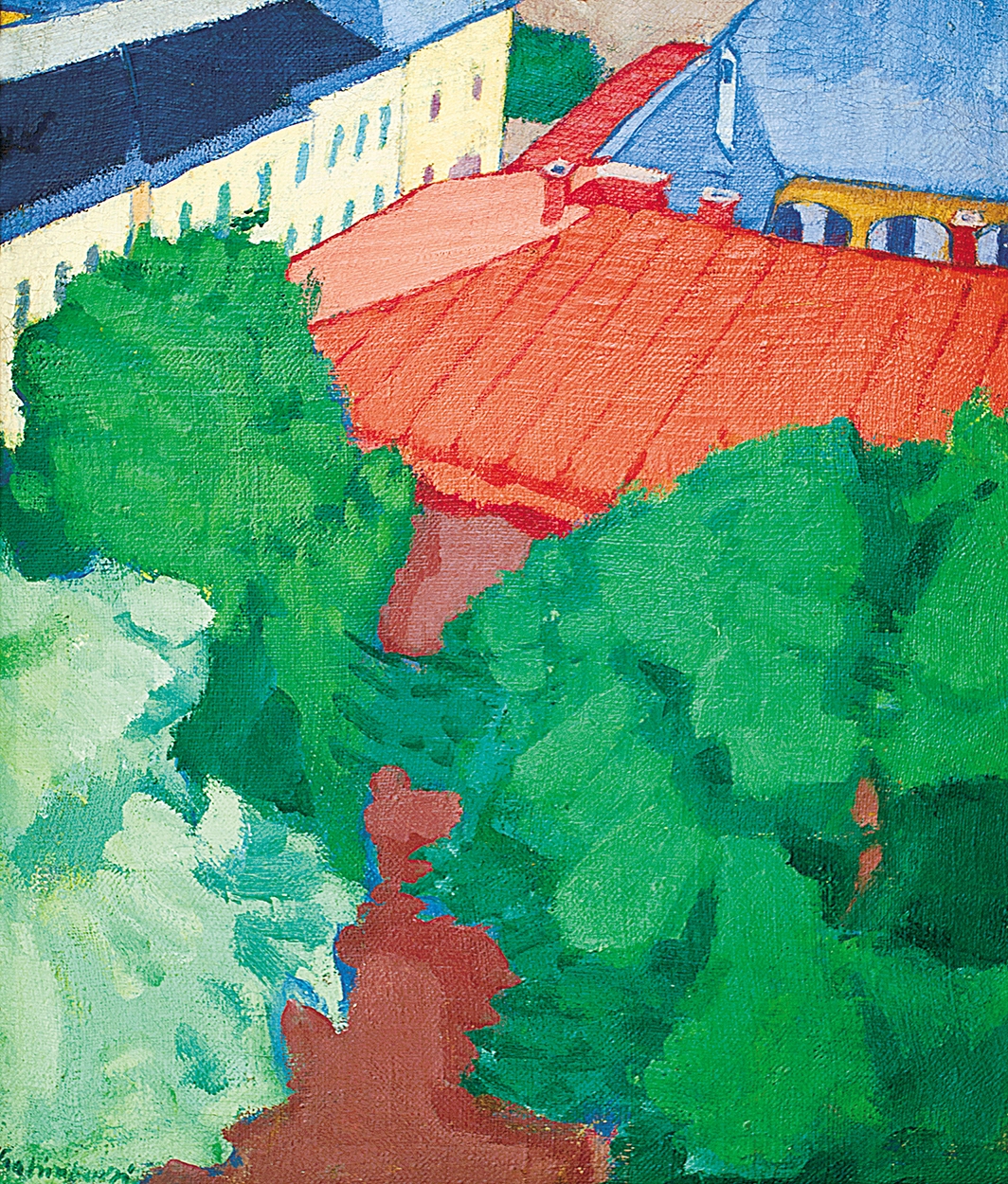 Galimberti Sándor (1883-1915) Detail of houses in Baia Mare (Rooftops), around 1906-1907