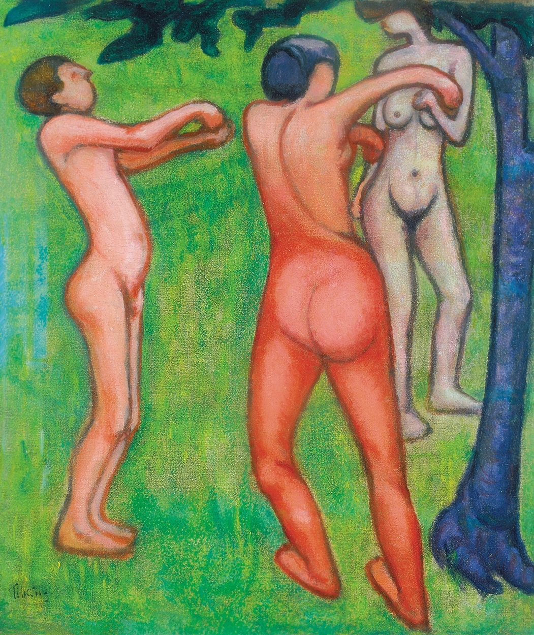 Tihanyi Lajos (1885-1938) Nudes (Nudes Outside, Dancing Nudes), around 1907