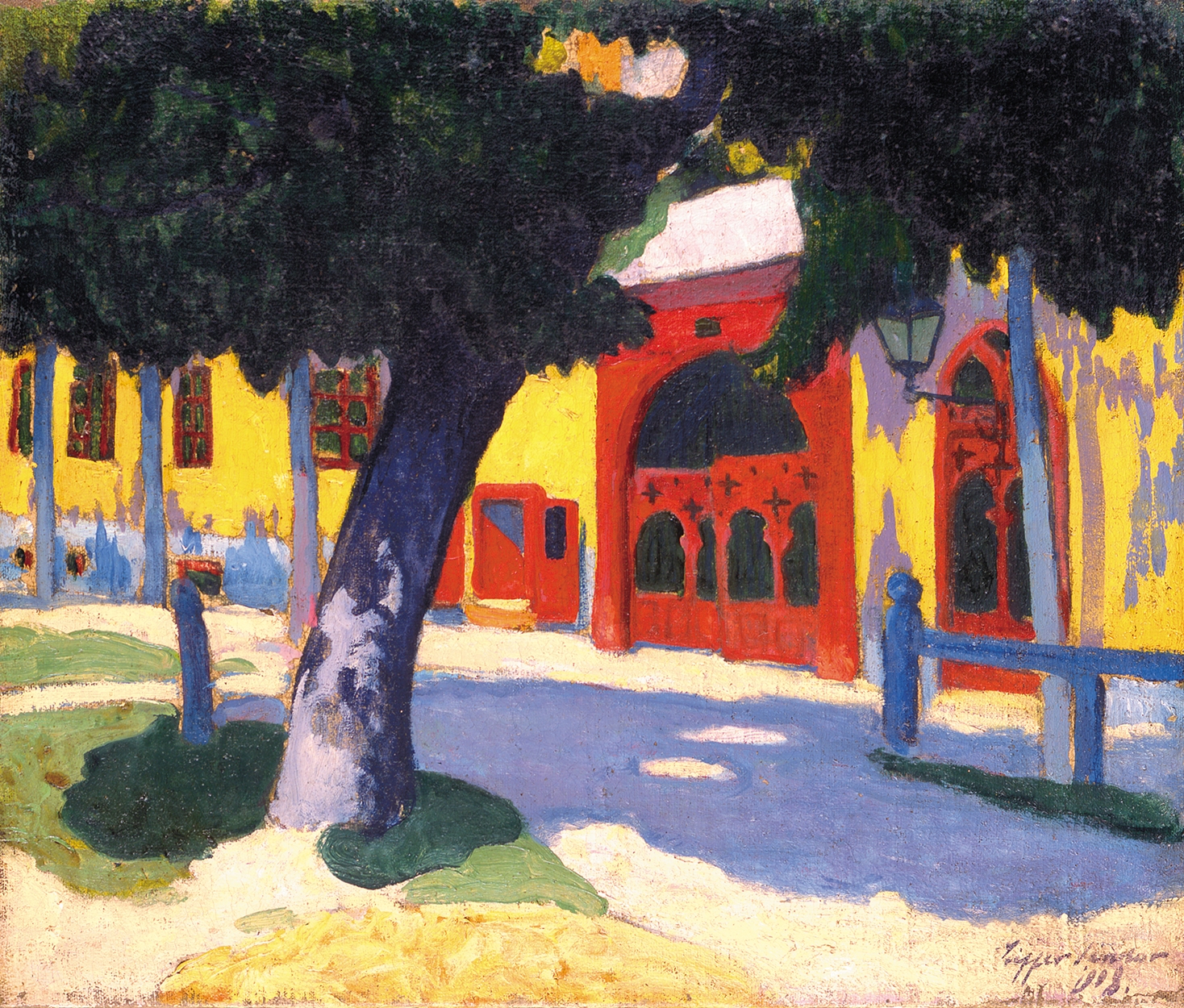 Ziffer Sándor (1880-1962) Red Gate, 1908