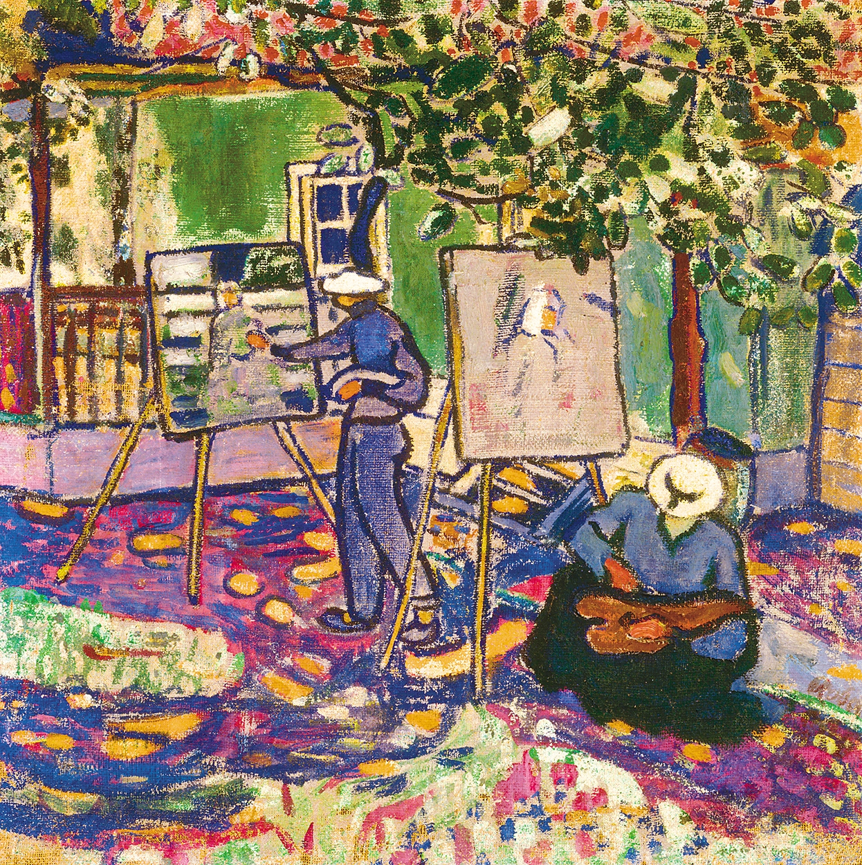 Czóbel Béla (1883-1976) Painters in outside, 1906