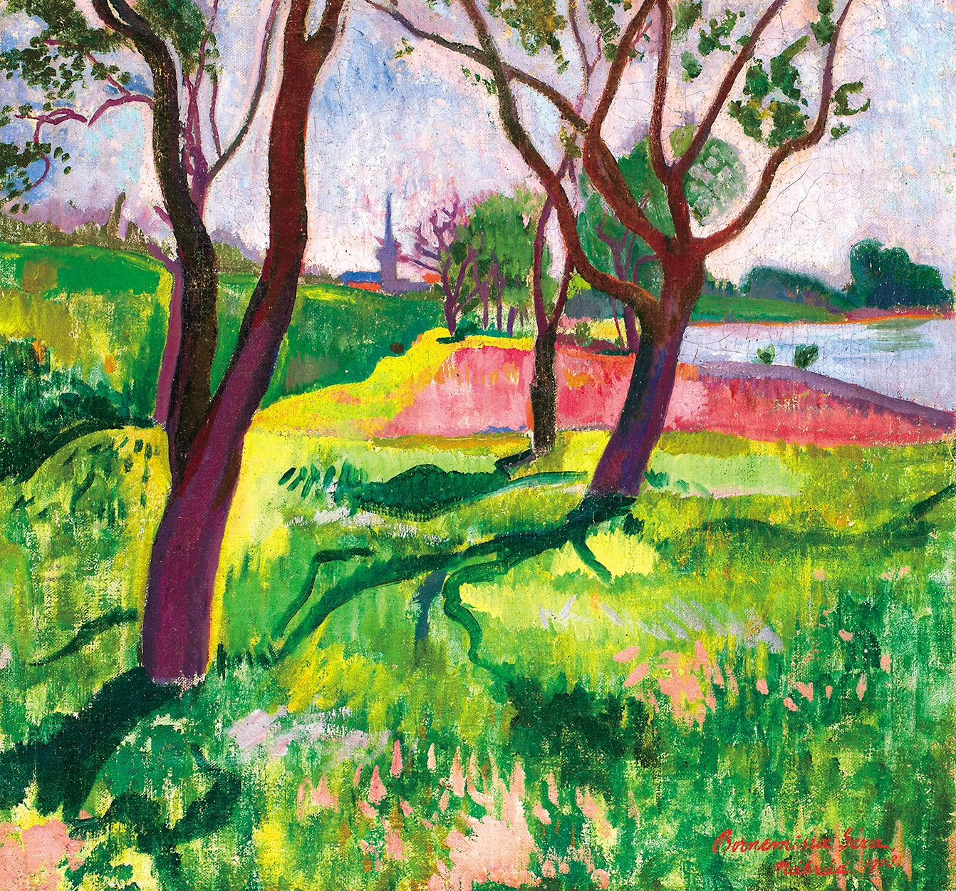 Bornemisza Géza (1884-1966) Trees in the wet Grass, 1908