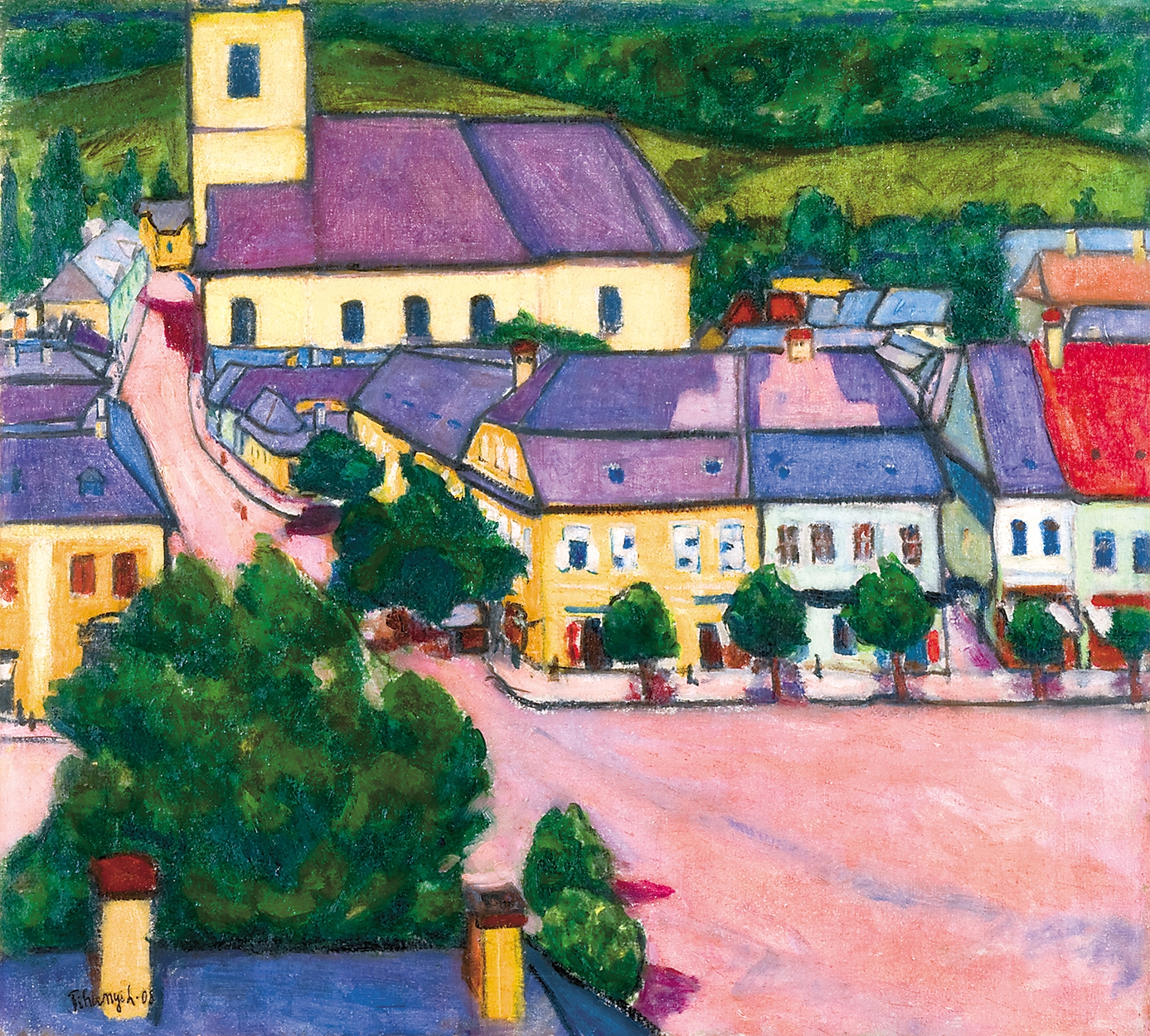 Tihanyi Lajos (1885-1938) The View of Baia Mare, 1908