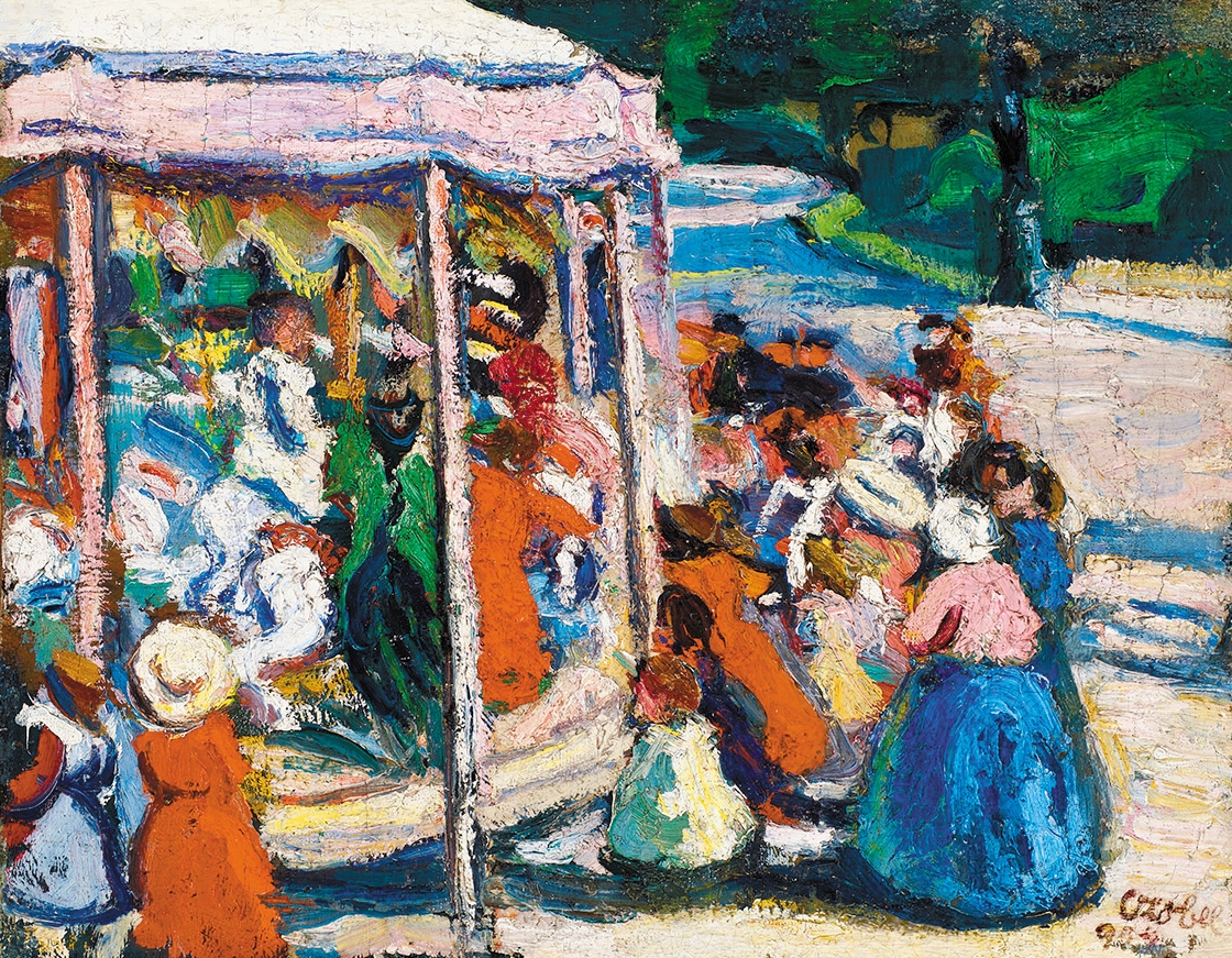 Czóbel Béla (1883-1976) Ringlispiel (Carousel), 1904