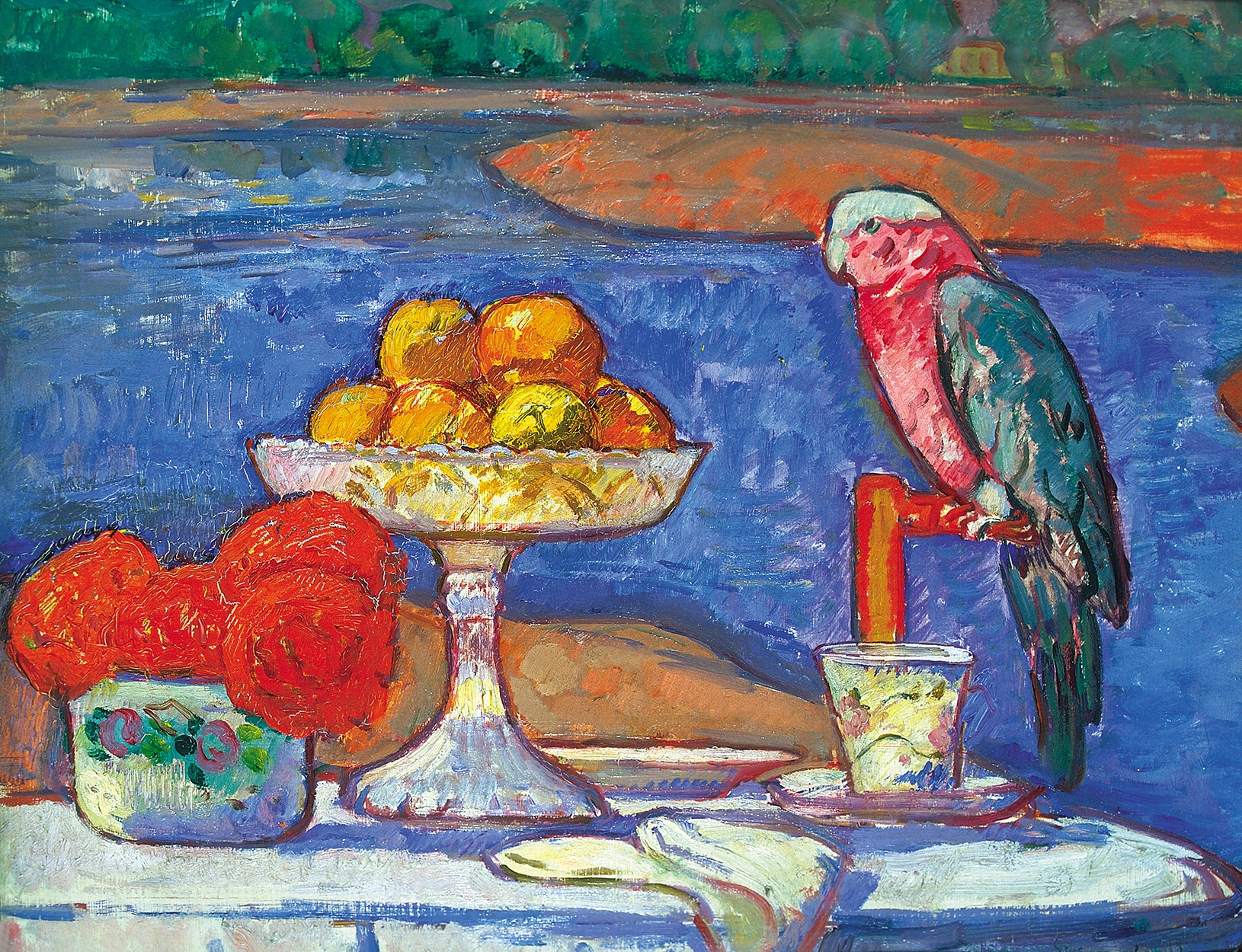 Iványi Grünwald Béla (1867-1940) Still-life with Parrot, around 1909