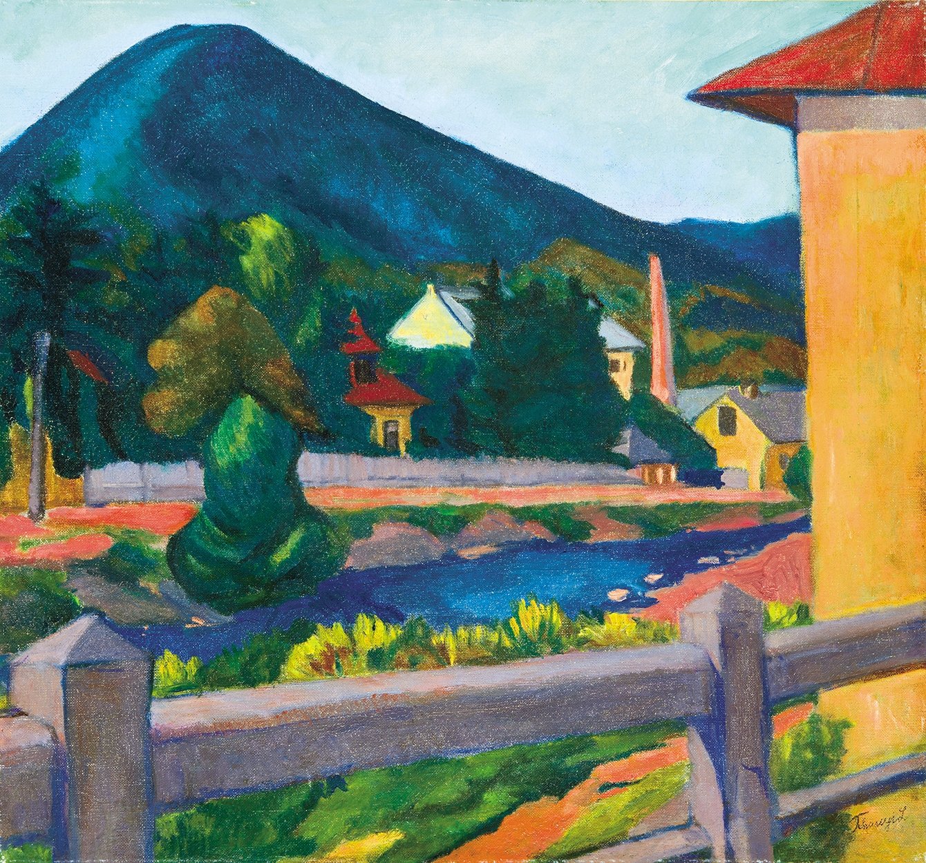 Tihanyi Lajos (1885-1938) Landscape of Baia Mare, 1909