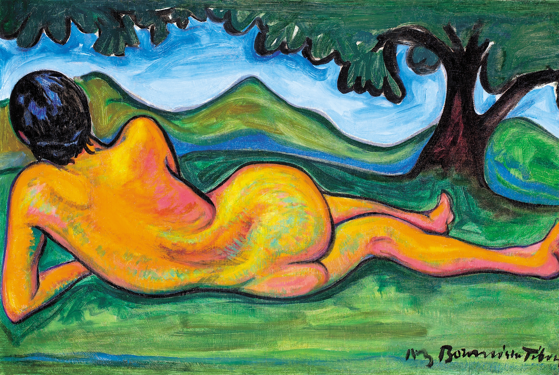 Boromisza Tibor (1880-1960) Nude in Landscape, 1910