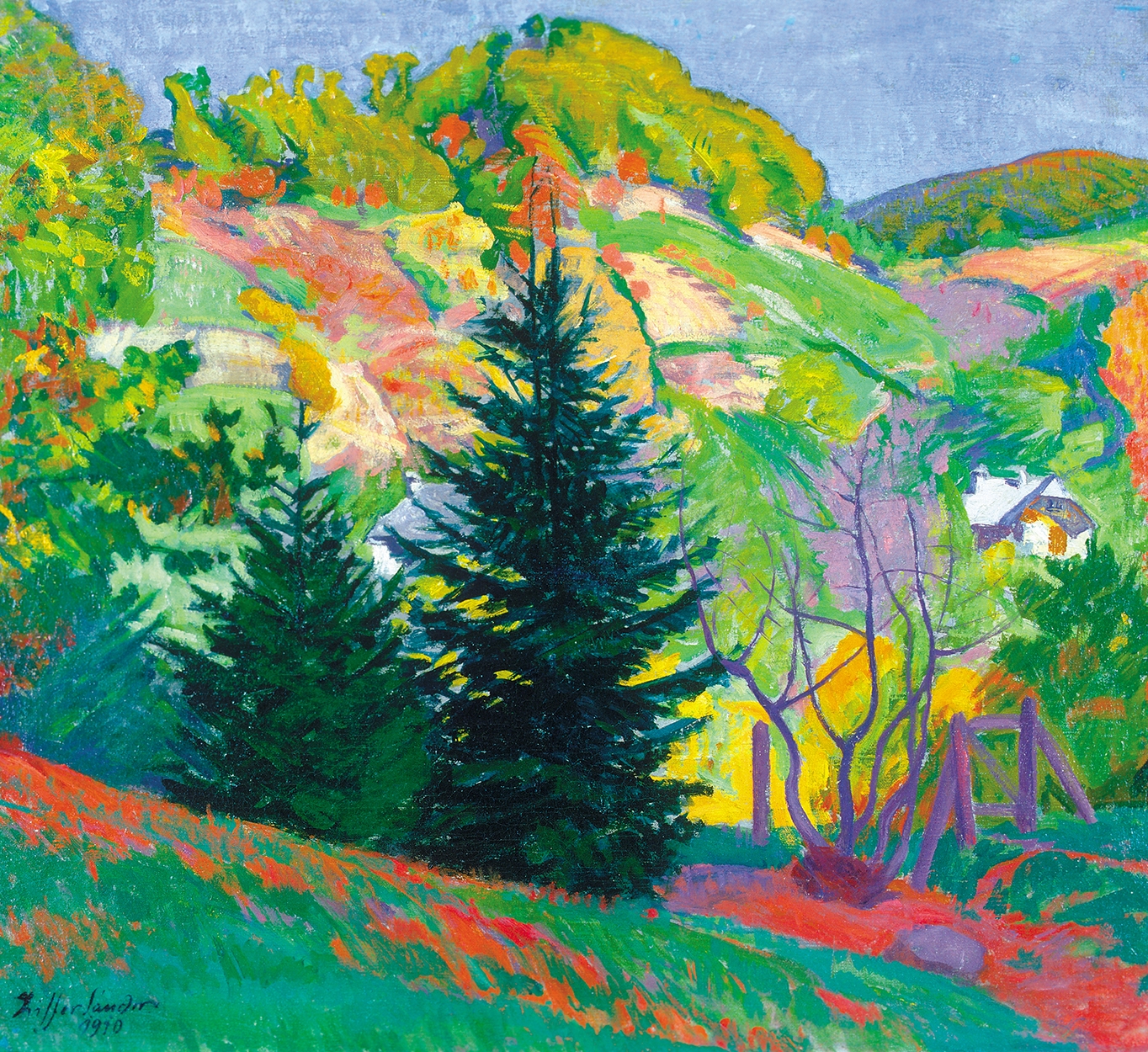 Ziffer Sándor (1880-1962) Mountainside in Sunshine at Spring, 1910