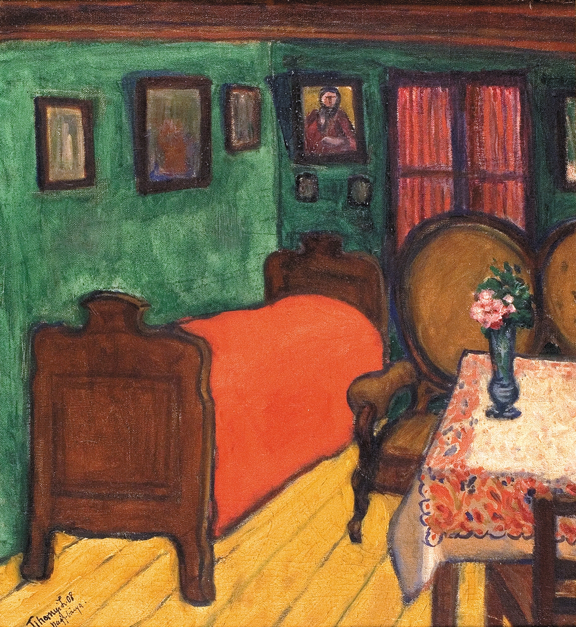 Tihanyi Lajos (1885-1938) Intérieur (Green Room in the House of Mátyás Minich), 1908
