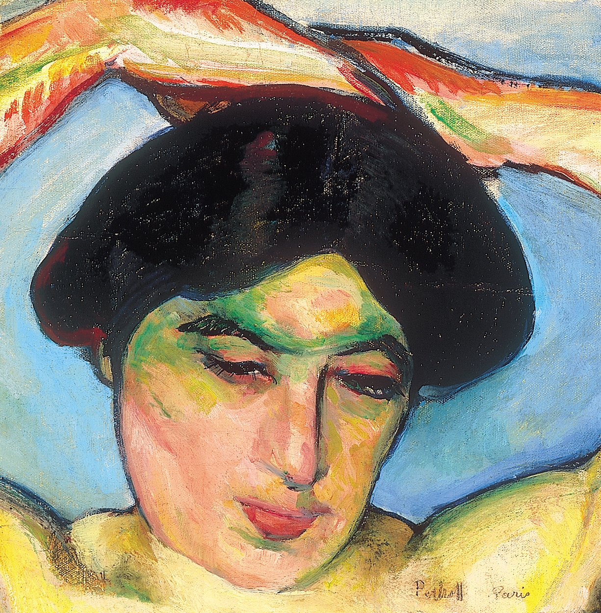 Perlrott-Csaba Vilmos (1880-1955) Fekete hajú nő, 1908