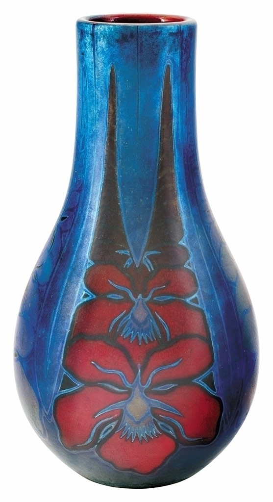 Zsolnay Vase with orchids, Zsolnay, 1900