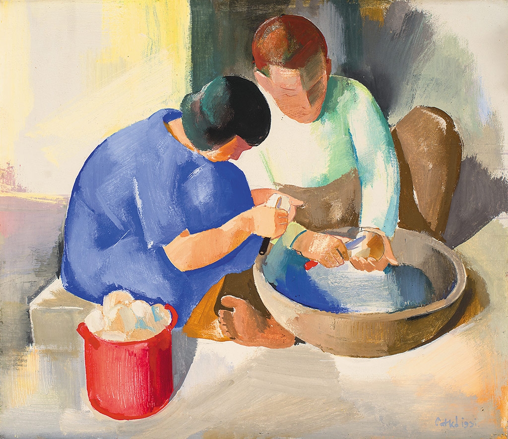 Patkó Károly (1895-1941) Potato peelers, 1931