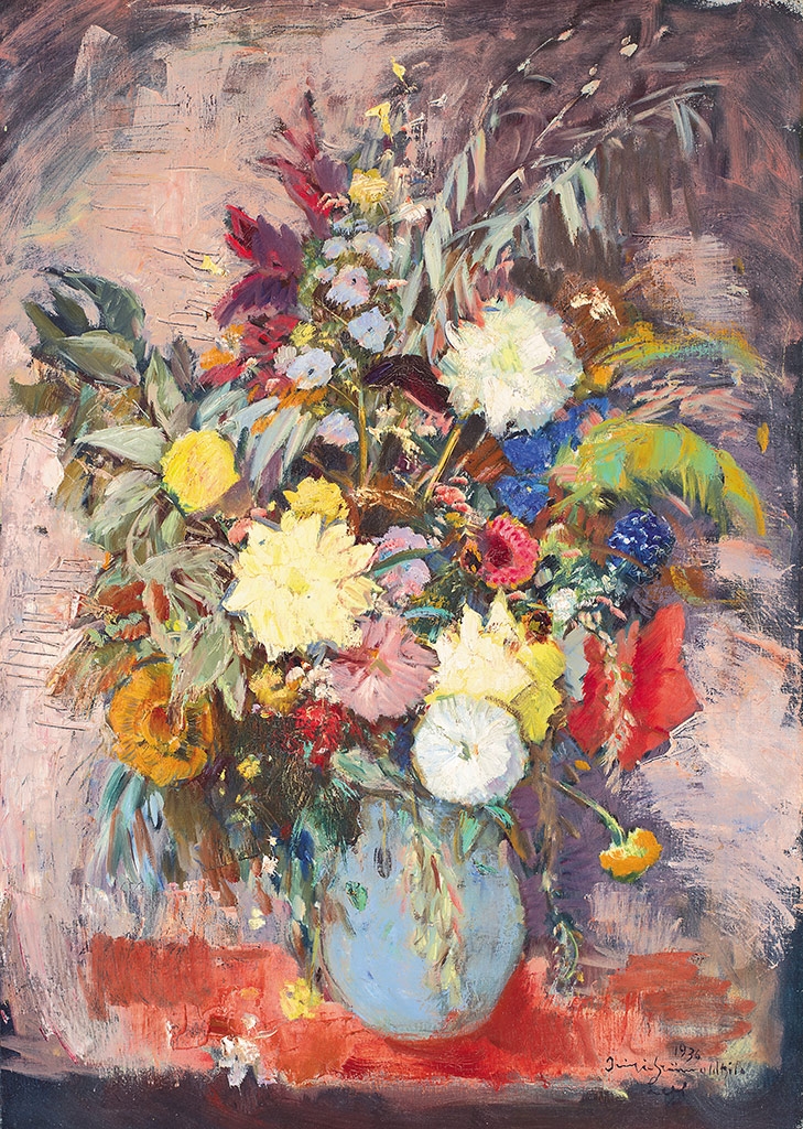 Iványi Grünwald Béla (1867-1940) Still-life with flowers (Still-life), 1936