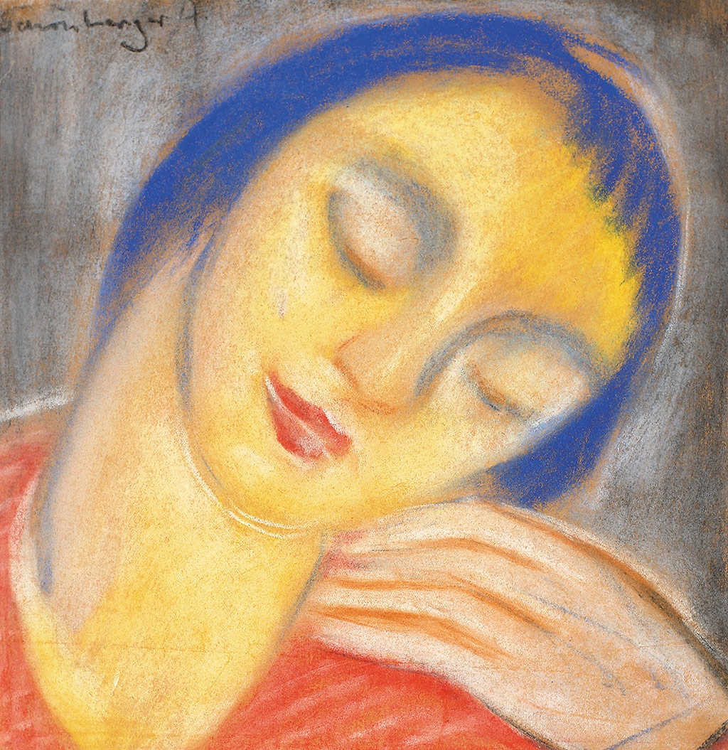 Schönberger Armand (1885-1974) Woman resting on her elbow