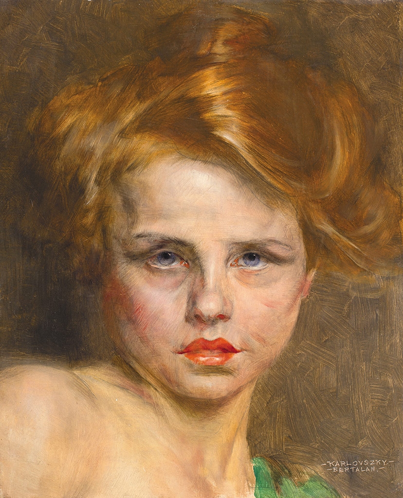 Karlovszky Bertalan (1858-1938) Female portrait