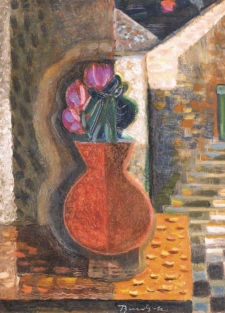 Bene Géza (1900-1960) Still-life with tulips