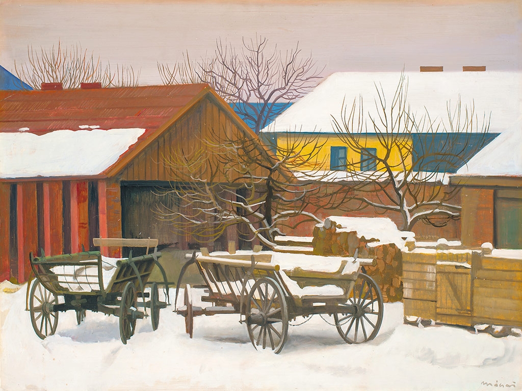 Mácsai István (1922-2005) Winter yard