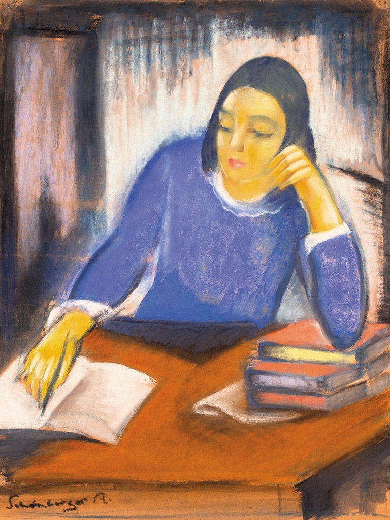 Schönberger Armand (1885-1974) Olvasó nő