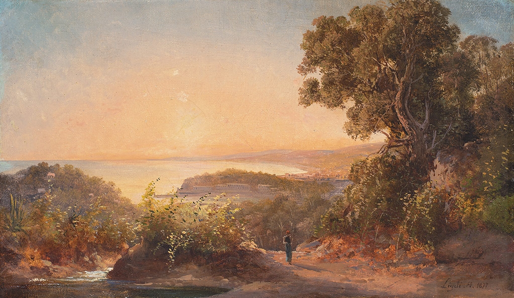 Ligeti Antal (1823-1890) Sunset, 1877