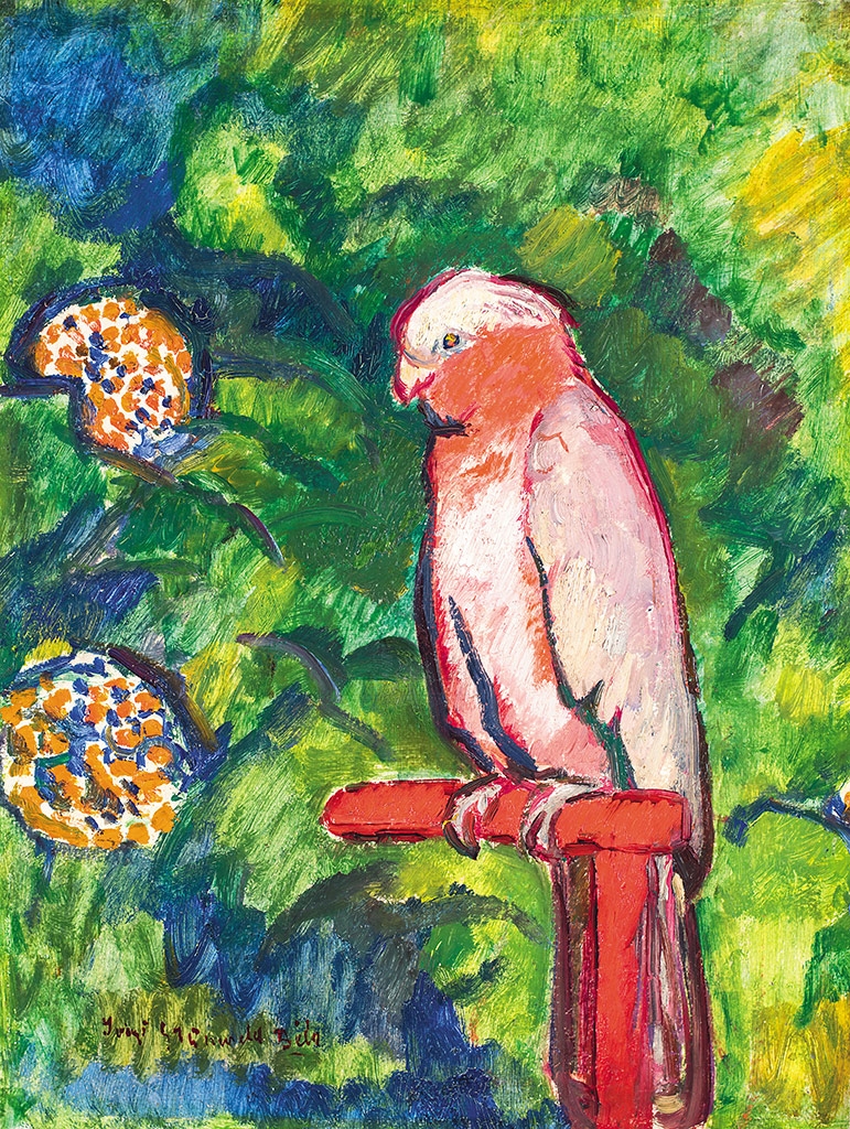 Iványi Grünwald Béla (1867-1940) Papagáj (Tanulmány az Akt papagájjal című képhez), 1909 körül
