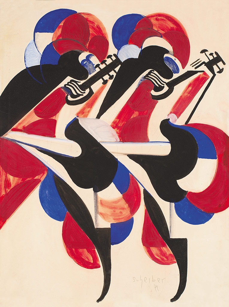 Scheiber Hugó (1873-1950) Banjo duo (Dancers), c. 1930
