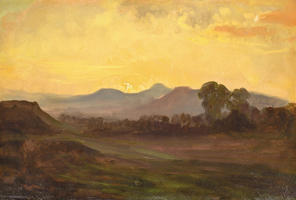 Brodszky Sándor (1819-1901) View in sunset