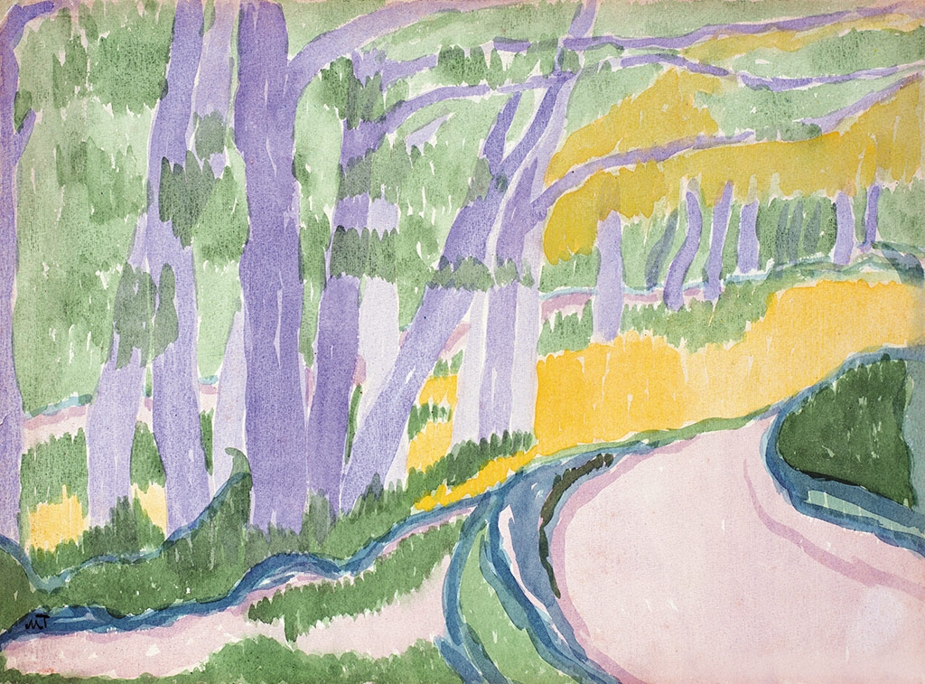 Mattis Teutsch János (1884-1960) Road with trees, 1910-1915
