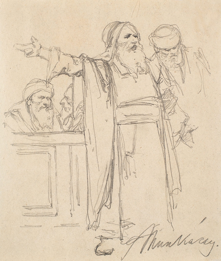Munkácsy Mihály (1844-1900) Study for the Triology (Christ before Pilate, Caiaphas)