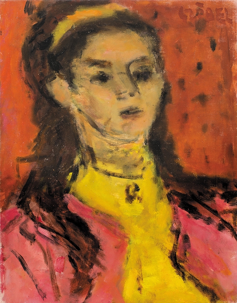 Czóbel Béla (1883-1976) Head of a Girl II.
